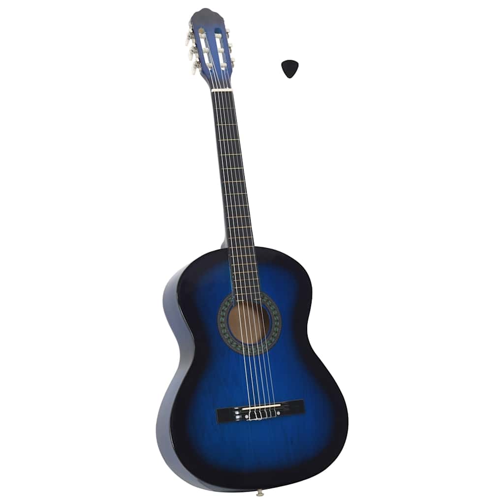Klassikgitarre für Anfänger Blau 4/4 39" Lindenholz