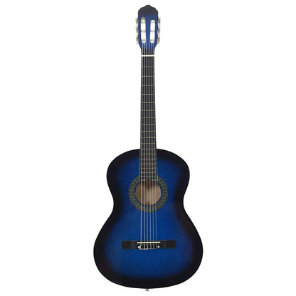 Klassikgitarre für Anfänger Blau 4/4 39" Lindenholz
