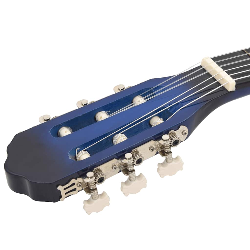Klassikgitarre für Anfänger Blau 4/4 39" Lindenholz