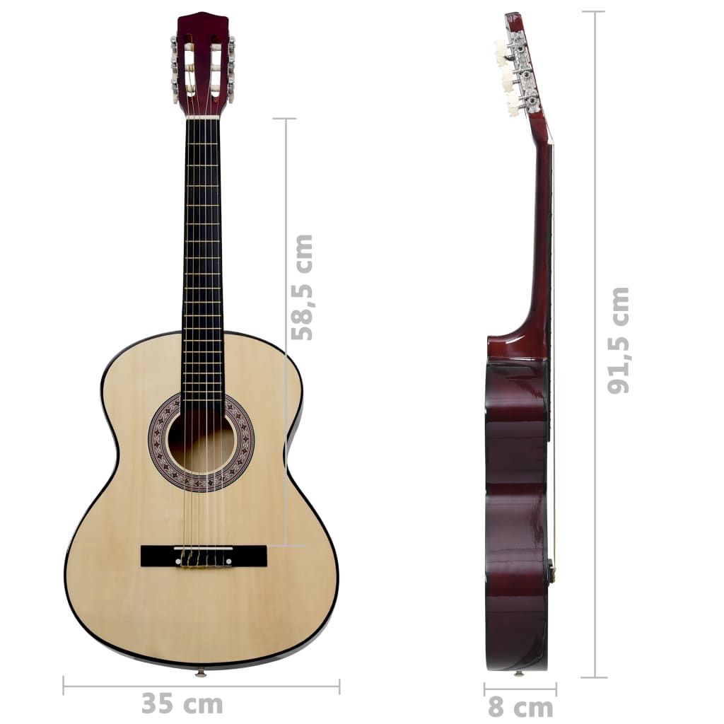 Klassische Gitarre für Anfänger und Kinder 3/4 36" Lindenholz