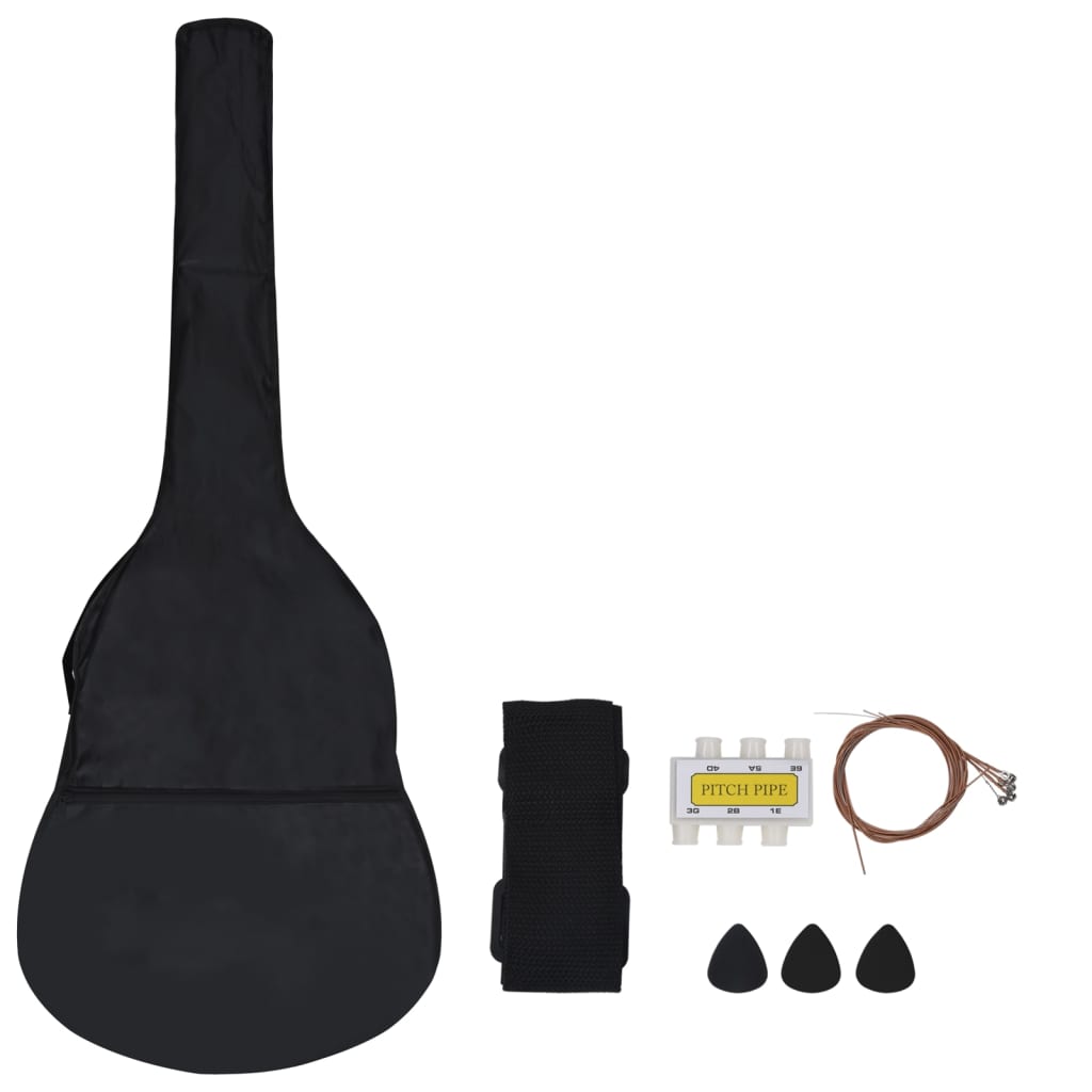 8-tlg. Klassikgitarren-Set für Anfänger Blau 3/4 36"