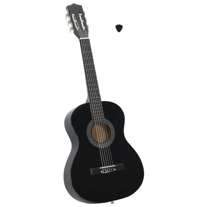 Chitarra classica per principianti e bambini, nera, misura 3/4, 36"