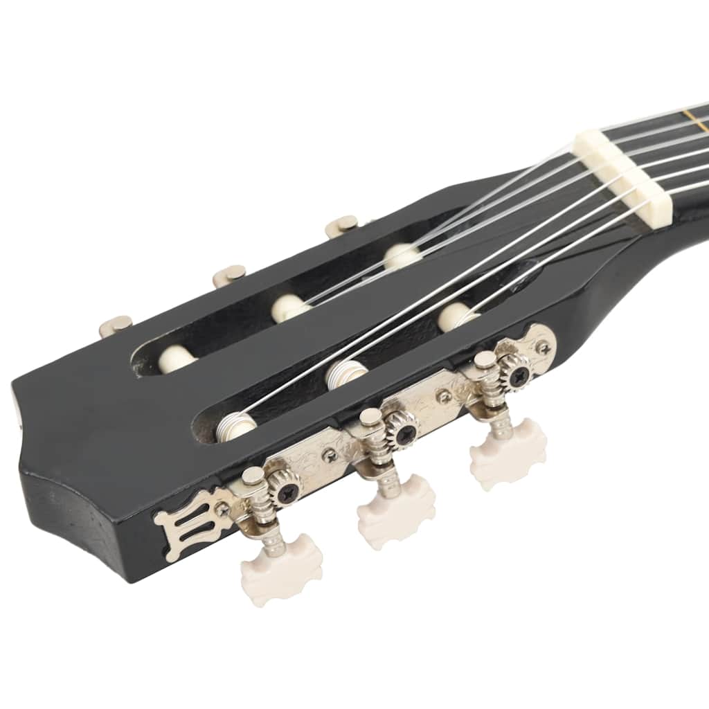 Chitarra classica per principianti e bambini, nera, misura 3/4, 36"