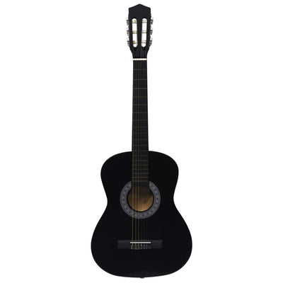 8-tlg. Klassikgitarren-Set für Anfänger Schwarz 3/4 36"