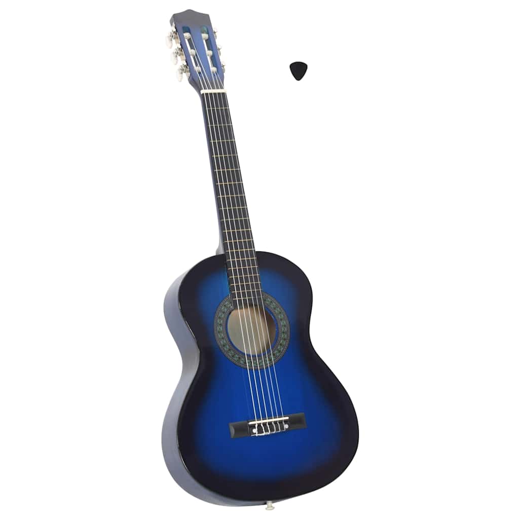 Chitarra classica per principianti e bambini, blu, misura 1/2, 34"