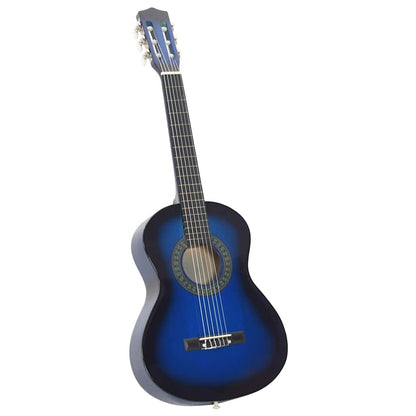 Chitarra classica per principianti e bambini, blu, misura 1/2, 34"