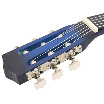 Chitarra classica per principianti e bambini, blu, misura 1/2, 34"
