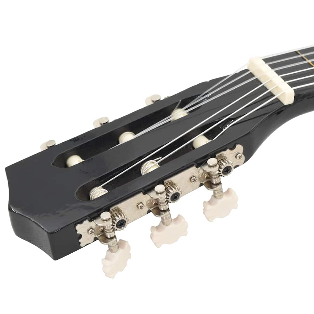 Chitarra classica per principianti e bambini, nera, misura 1/2, 34"