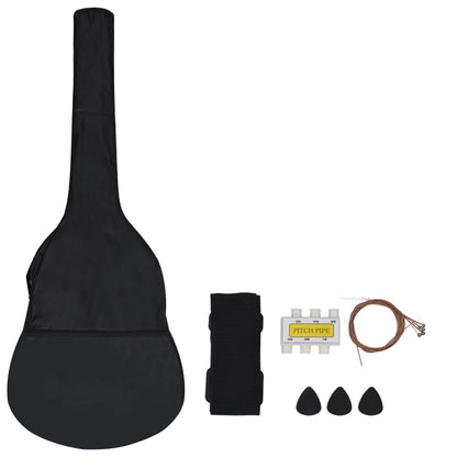 8-tlg. Klassikgitarren-Set für Anfänger Schwarz 1/2 34"