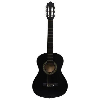 8-tlg. Klassikgitarren-Set für Anfänger Schwarz 1/2 34"