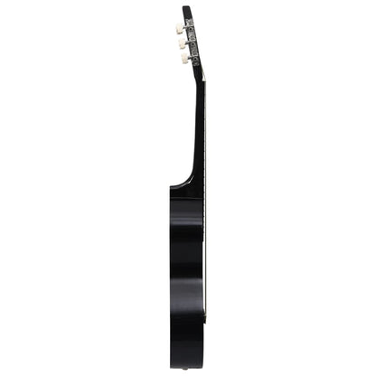 8-tlg. Klassikgitarren-Set für Anfänger Schwarz 1/2 34"