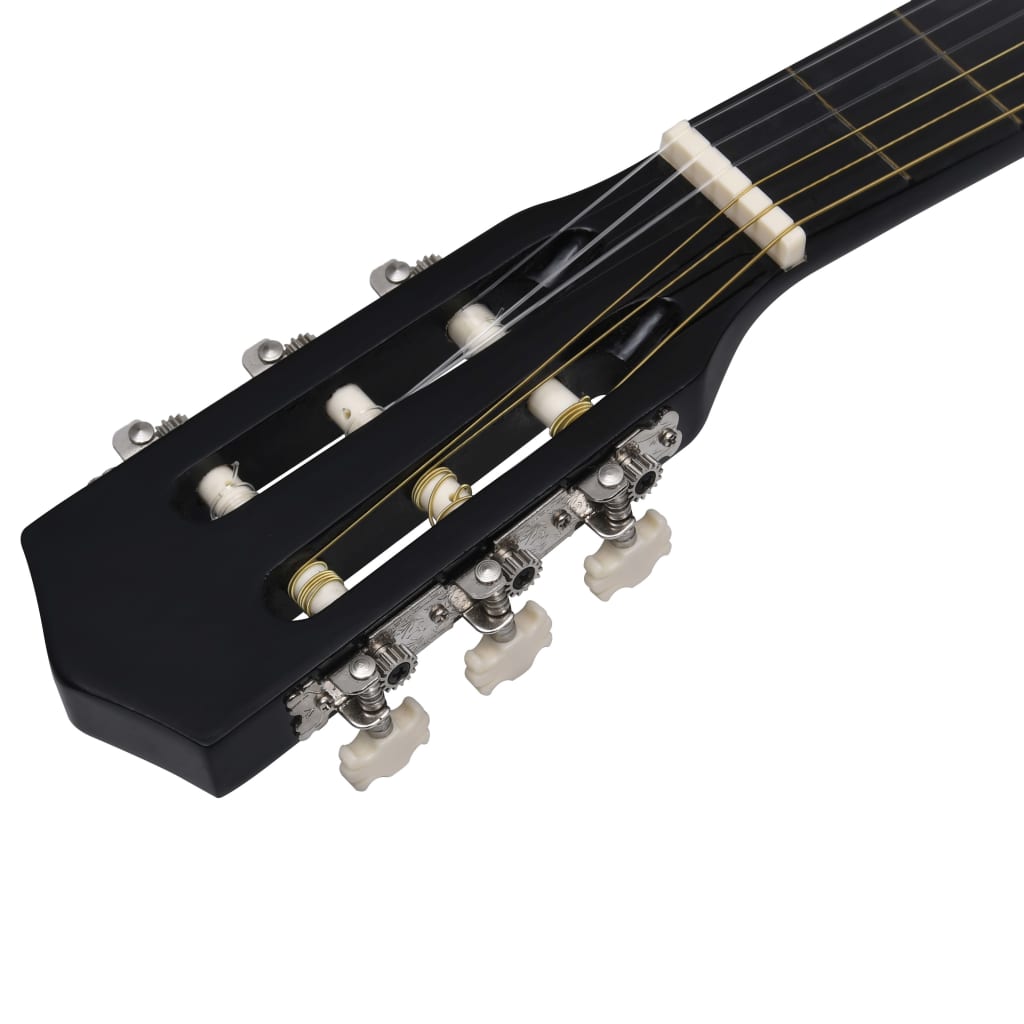 8-tlg. Klassikgitarren-Set für Anfänger Schwarz 1/2 34"