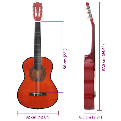 Klassische Gitarre für Anfänger und Kinder 1/2 34" Lindenholz