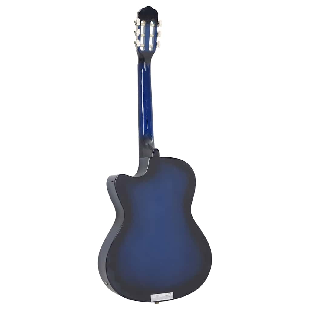 12-tlg. Western Gitarren-Set mit Equalizer und 6 Saiten Blau