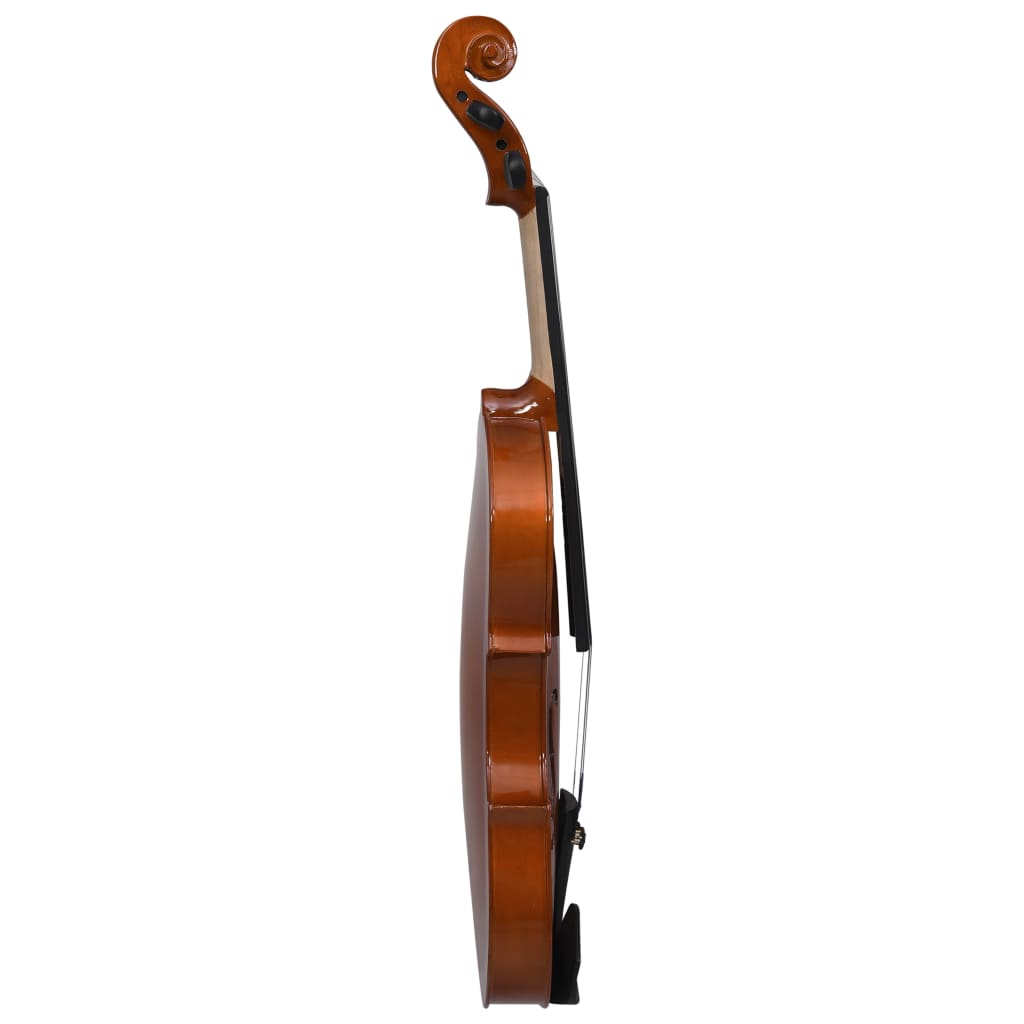 Violine Komplettset mit Bogen und Kinnhalter Dunkles Holz 4/4