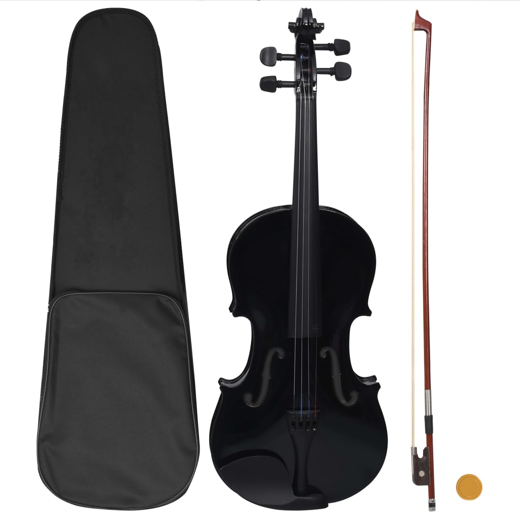 Violine Komplettset mit Bogen und Kinnhalter Helles Holz 4/4