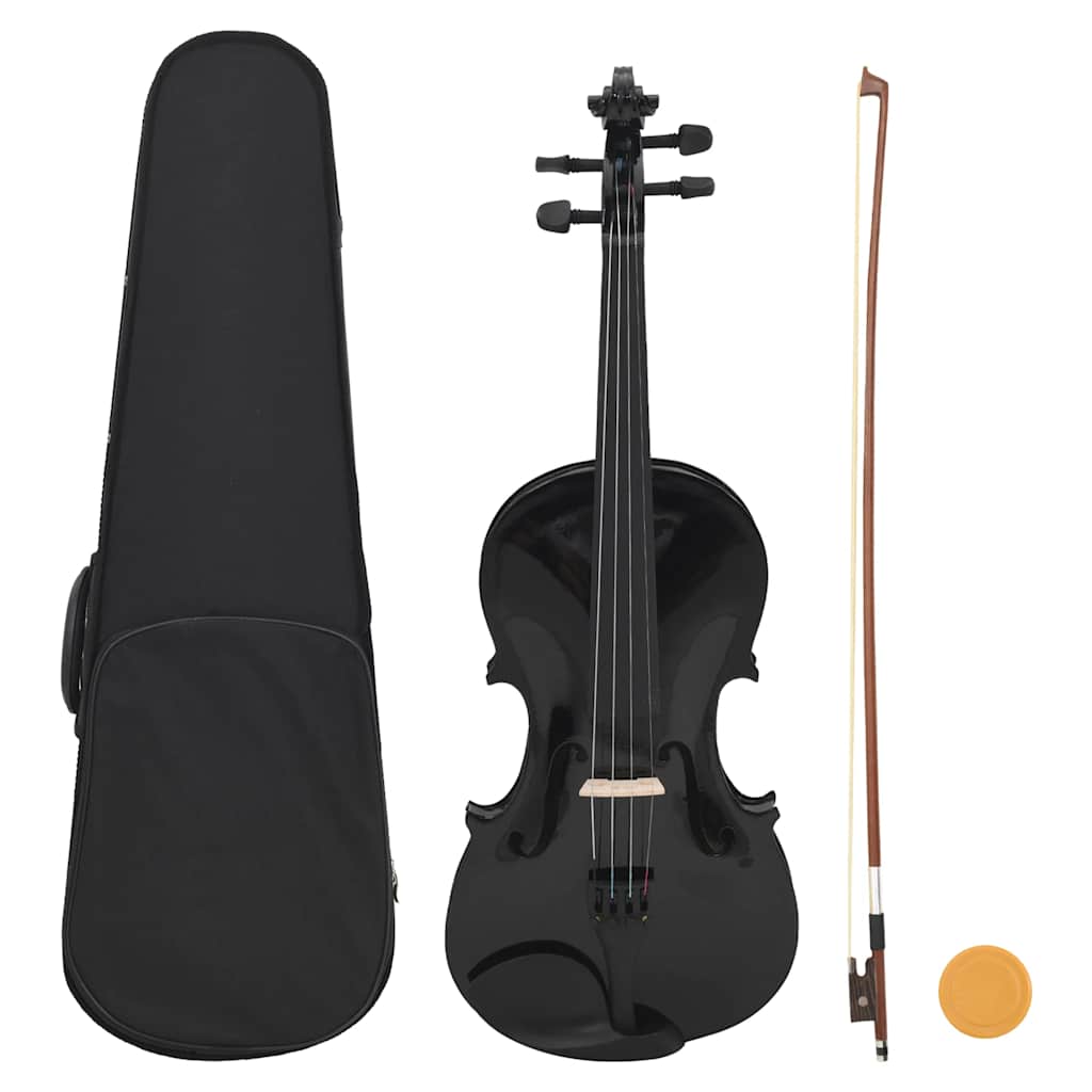 Violine Komplettset mit Bogen und Kinnhalter Helles Holz 4/4
