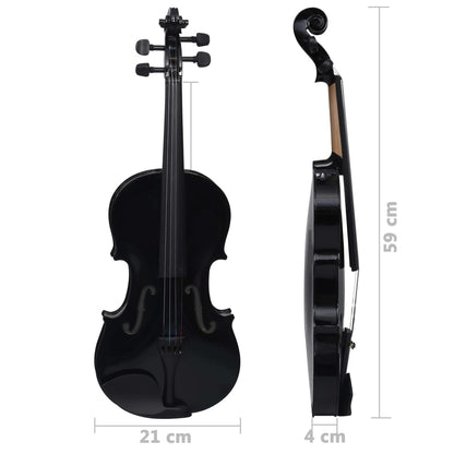 Violine Komplettset mit Bogen und Kinnhalter Helles Holz 4/4