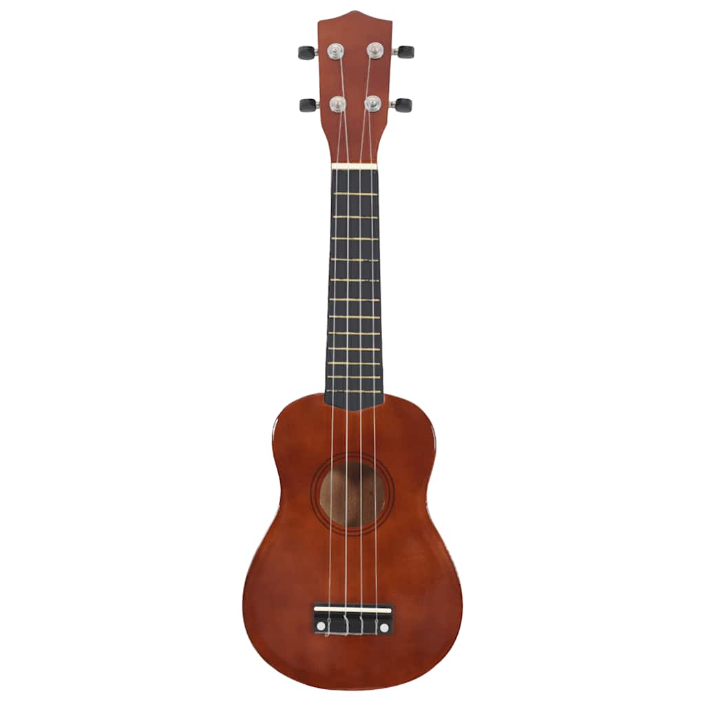 Sopran Ukulele Set für Kinder mit Tasche Dunkles Holz 21"