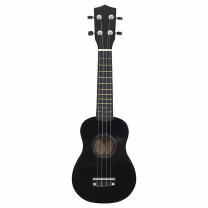 Sopran-Ukulele-Set mit Tasche für Kinder Schwarz 21"
