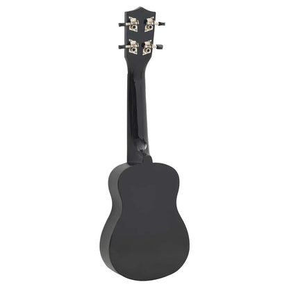 Sopran-Ukulele-Set mit Tasche für Kinder Schwarz 21"