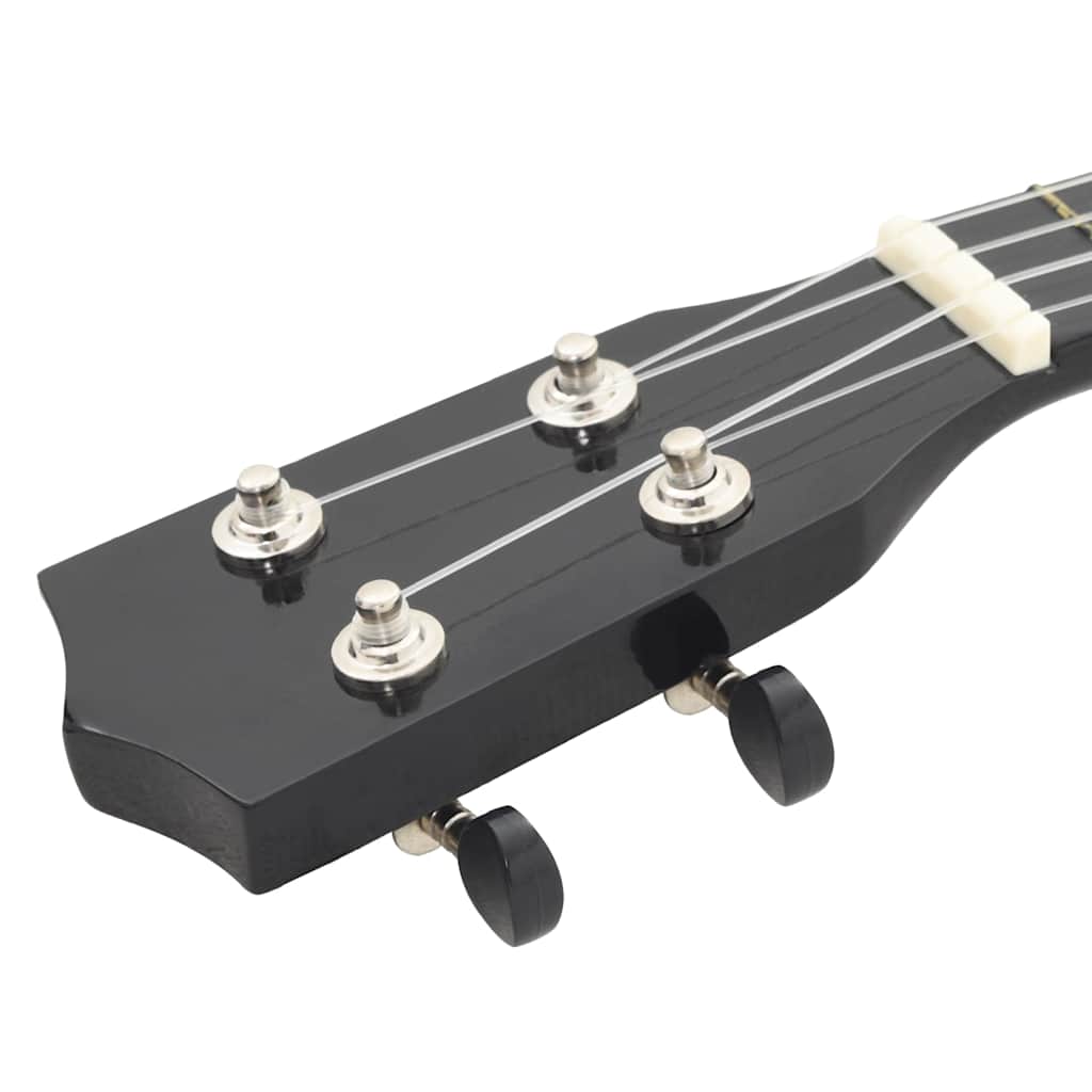 Sopran-Ukulele-Set mit Tasche für Kinder Schwarz 21"