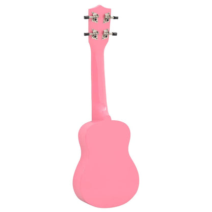 Sopran-Ukulele-Set mit Tasche für Kinder Rosa 21"