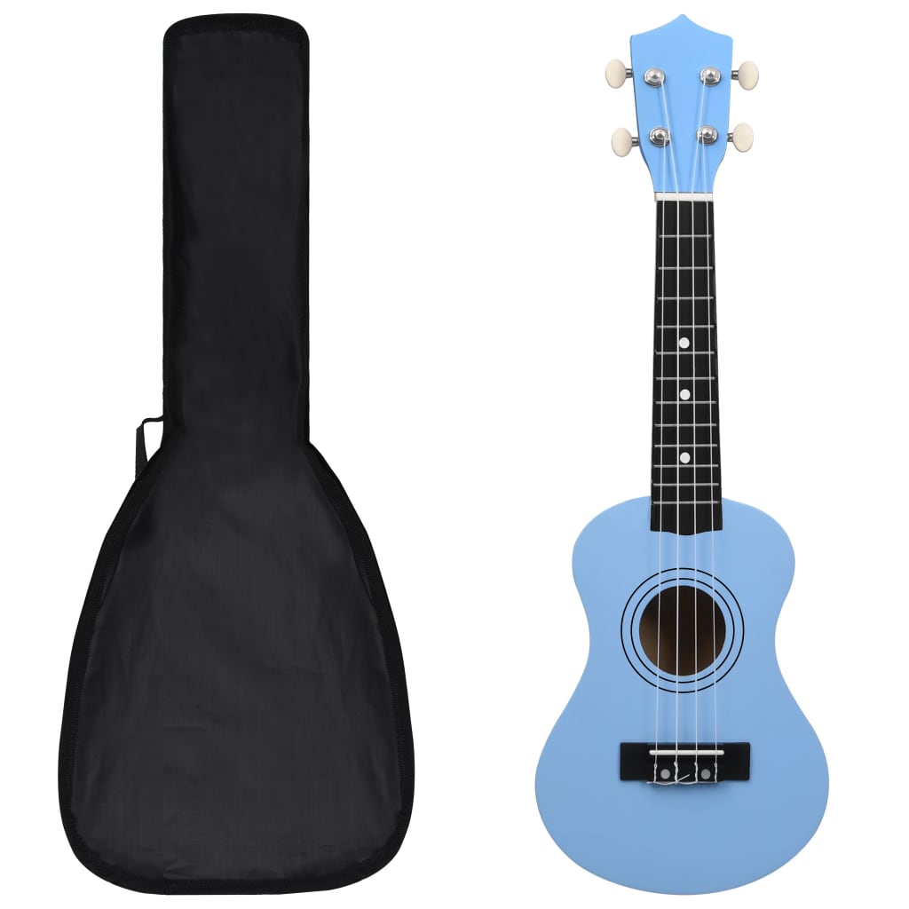 Sopran-Ukulele-Set mit Tasche für Kinder Babyblau 21"