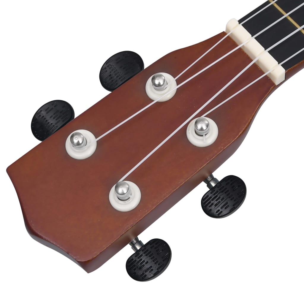 Sopran Ukulele Set für Kinder mit Tasche Dunkles Holz 23"