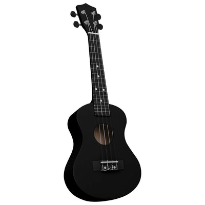 Sopran-Ukulele-Set mit Tasche für Kinder Schwarz 23"