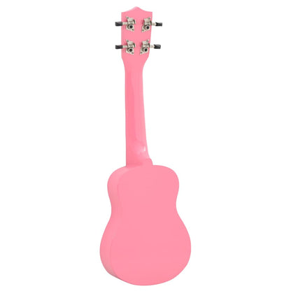 Sopran-Ukulele-Set mit Tasche für Kinder Rosa 23"