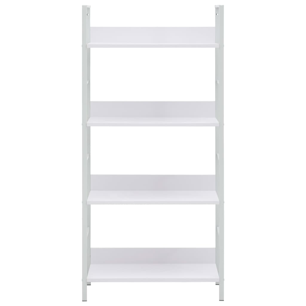 Bücherregal 4 Regalböden Weiß 60×27,6×124,5 cm Holzwerkstoff