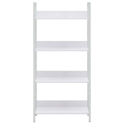 Bücherregal 4 Regalböden Weiß 60×27,6×124,5 cm Holzwerkstoff