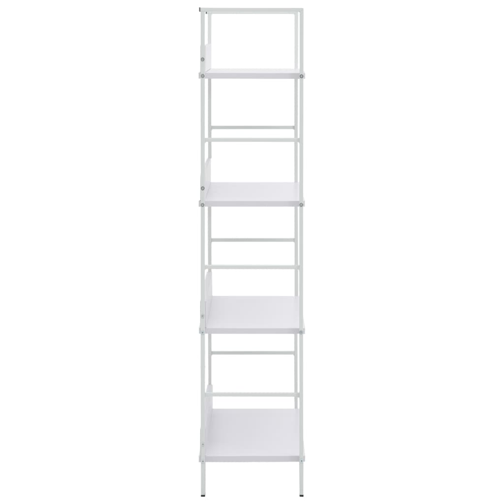 Bücherregal 4 Regalböden Weiß 60×27,6×124,5 cm Holzwerkstoff