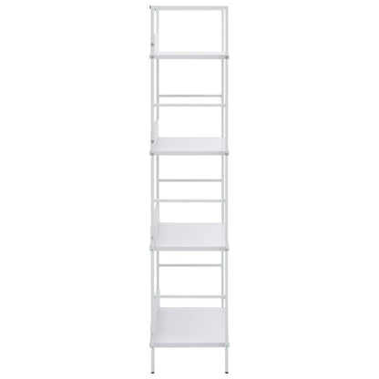 Bücherregal 4 Regalböden Weiß 60×27,6×124,5 cm Holzwerkstoff