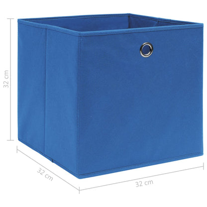 Aufbewahrungsboxen 4 Stk. Blau 32x32x32 cm Stoff