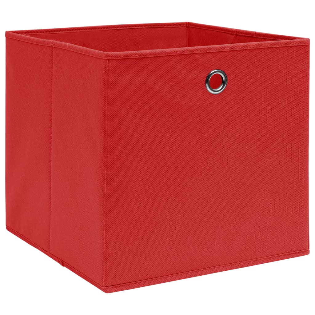 Aufbewahrungsboxen 4 Stk. Rot 32x32x32 cm Stoff