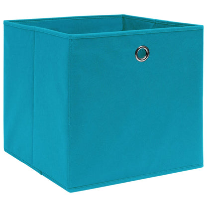 vidaXL Aufbewahrungsboxen 4 Stk. Babyblau 32x32x32 cm Stoff