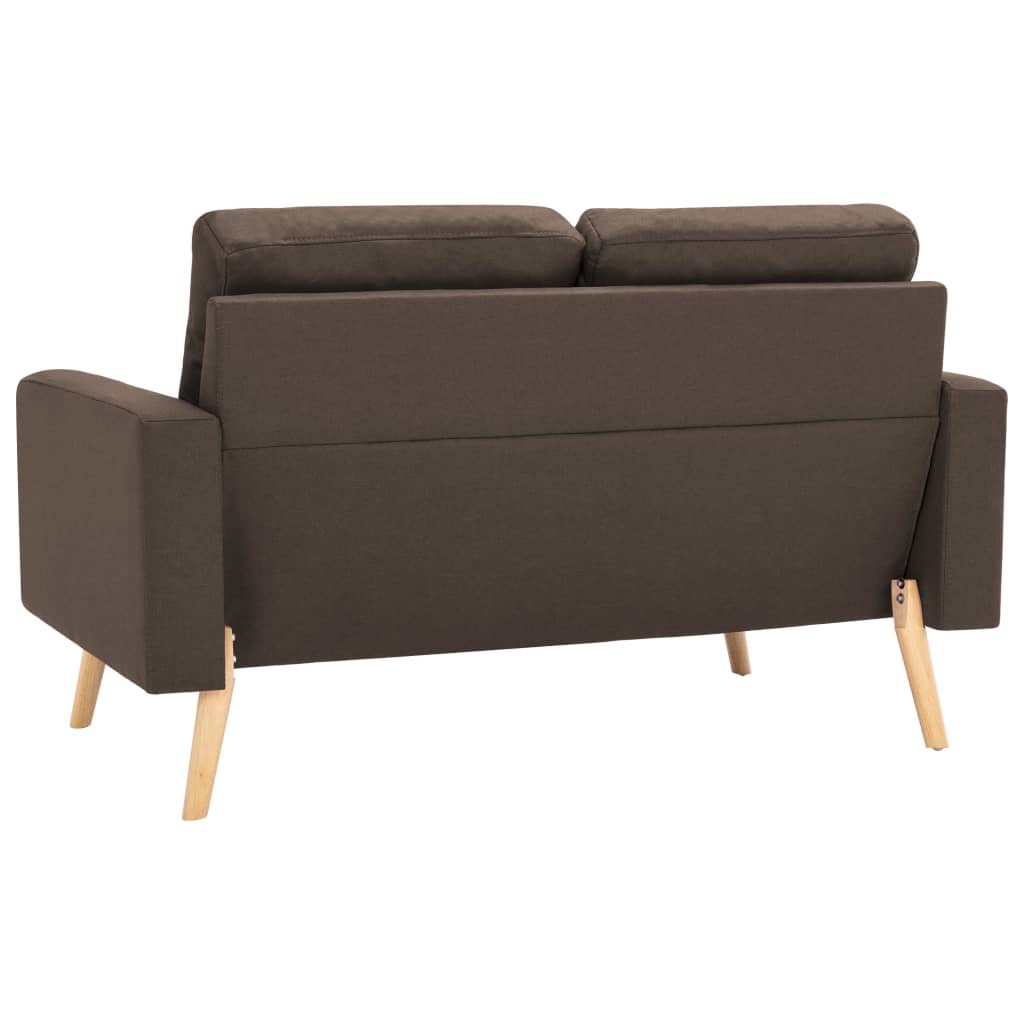 2-Sitzer-Sofa Braun Stoff