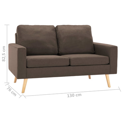 2-Sitzer-Sofa Braun Stoff