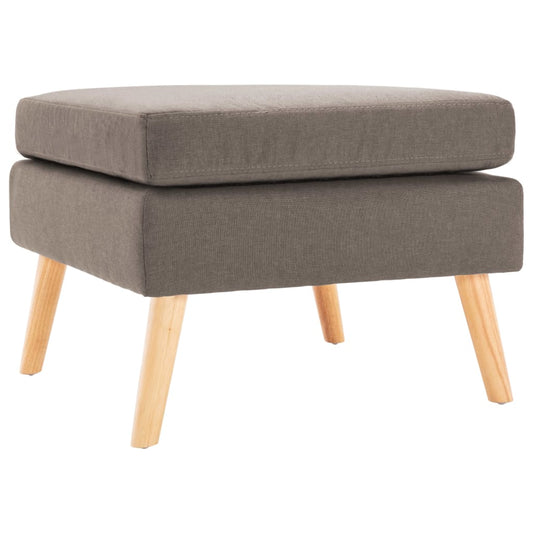 Fußhocker Taupe Stoff