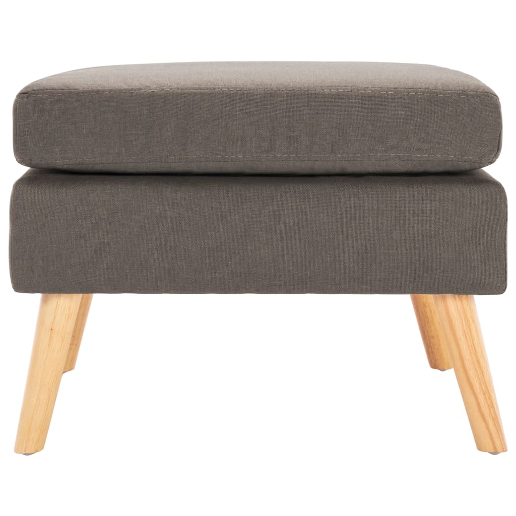 Fußhocker Taupe Stoff