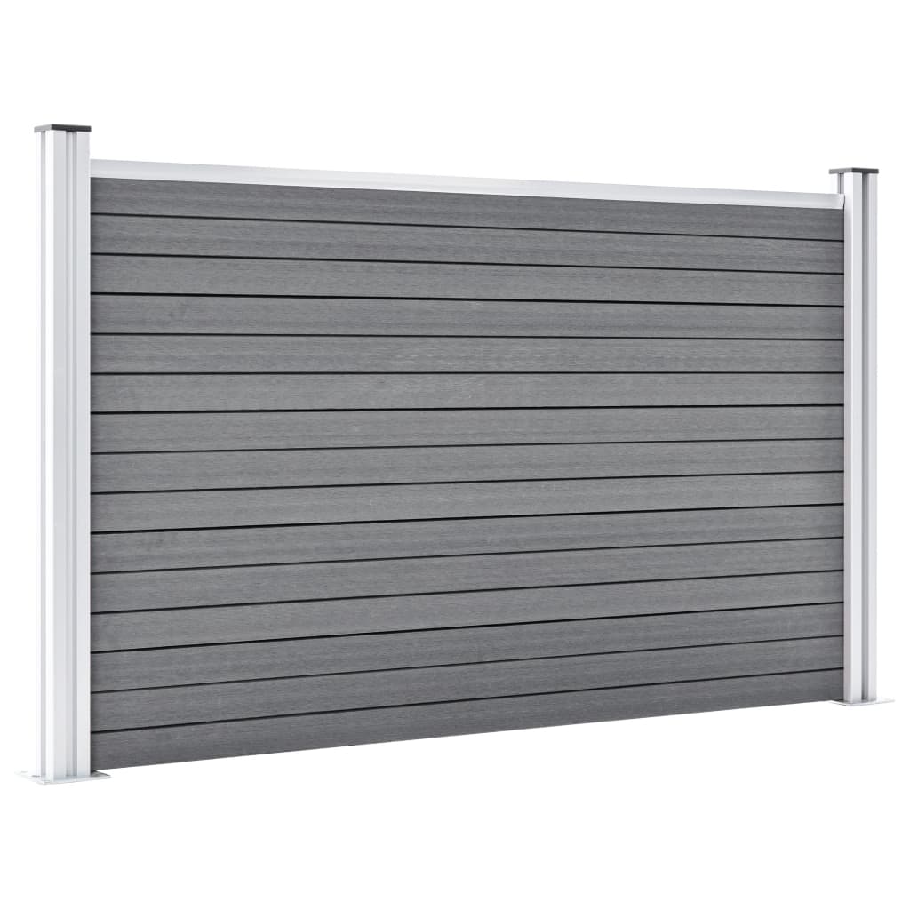 Gartenzaun WPC 353x106 cm Grau