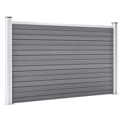 Gartenzaun WPC 526x106 cm Grau