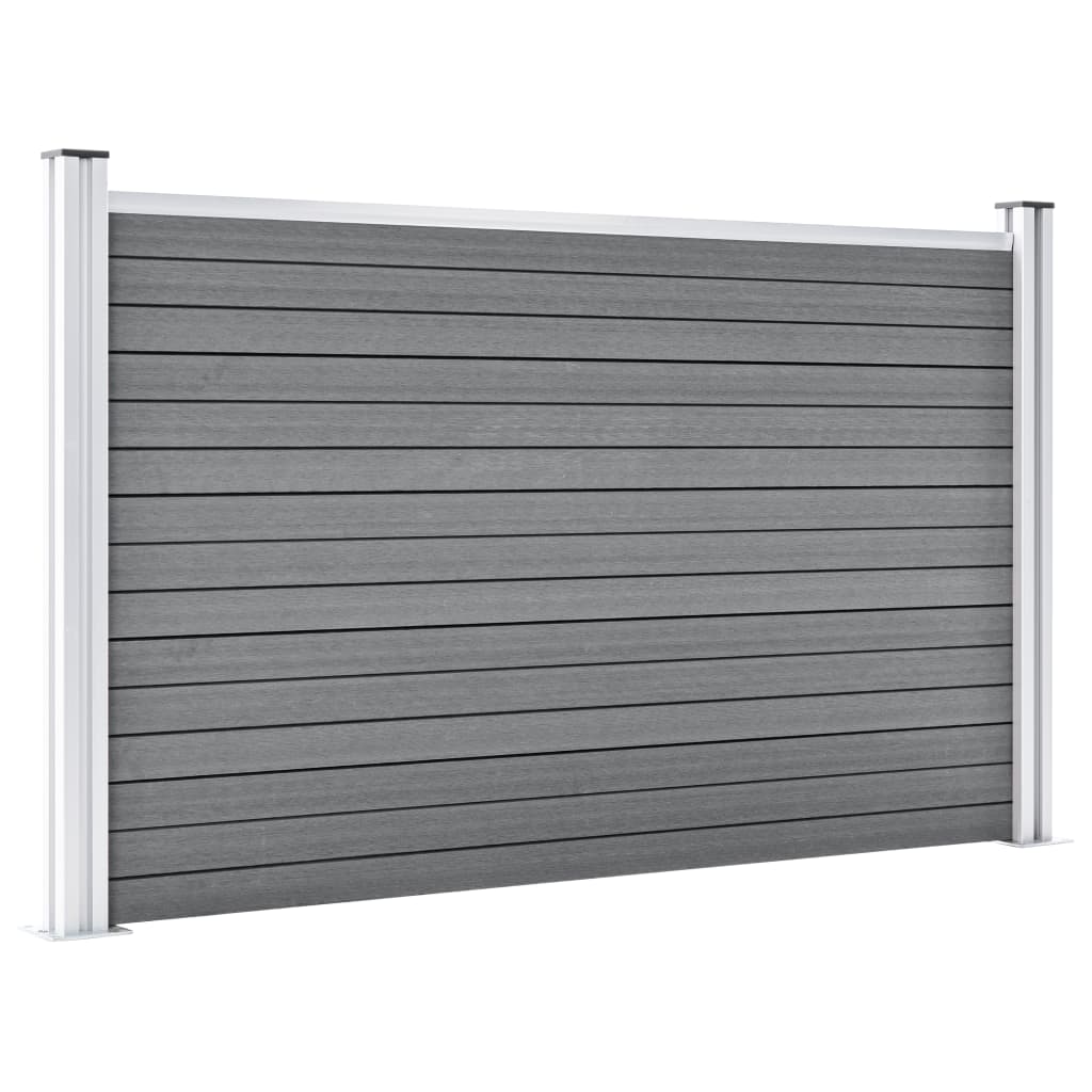 Gartenzaun WPC 872x106 cm Grau