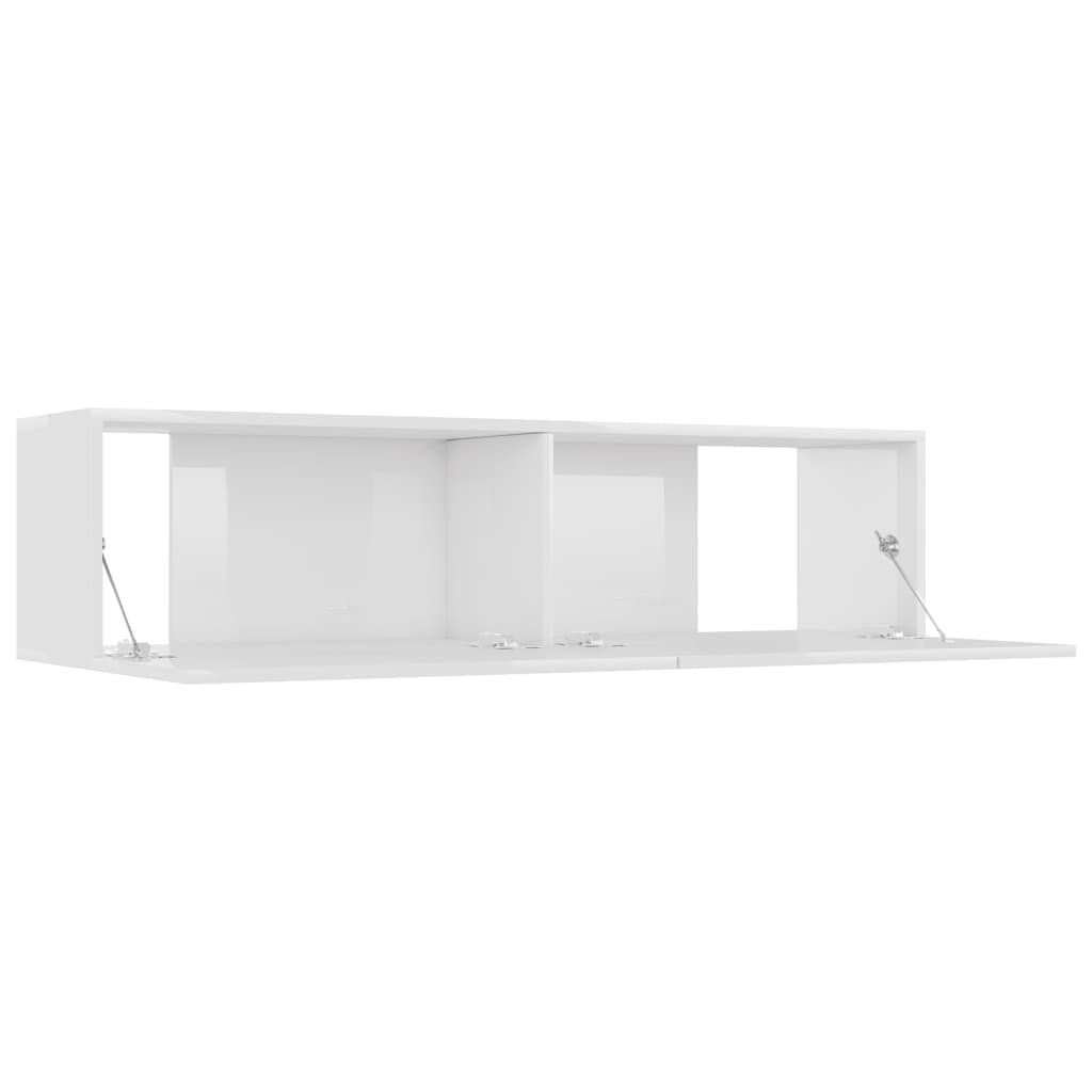 TV-Schrank Hochglanz-Weiß 120x30x30 cm Holzwerkstoff