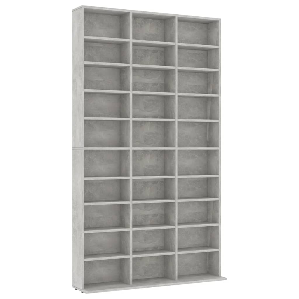 CD-Schrank Betongrau 102x16x177,5 cm Holzwerkstoff