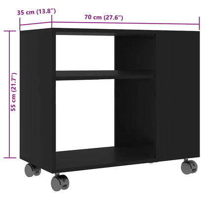 Beistelltisch Schwarz 70x35x55 cm Holzwerkstoff