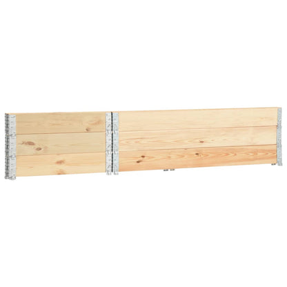 Paletten-Aufsatzrahmen 3 Stk. 50×150 cm Kiefern-Massivholz