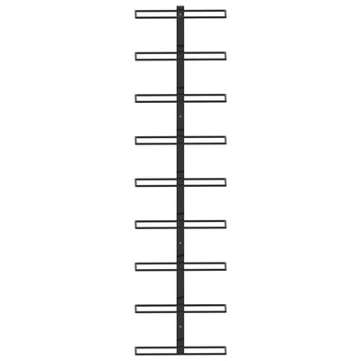 Wand-Weinregal für 9 Flaschen Schwarz Eisen
